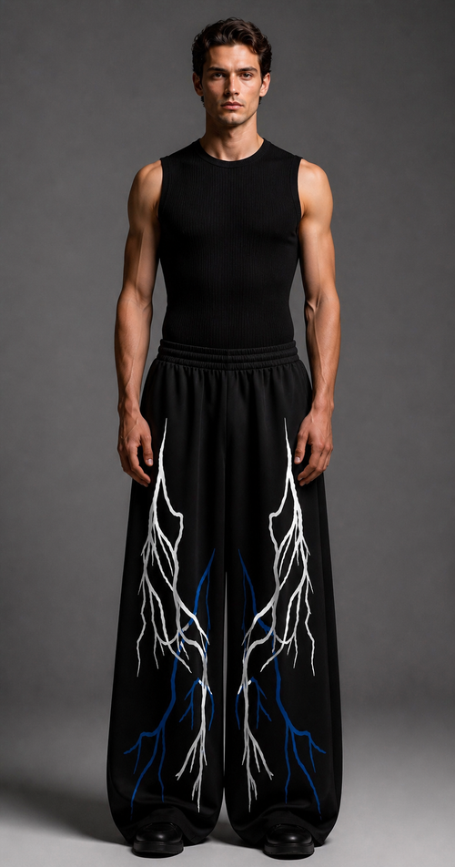 STORM UNISEX STRAIGHT FIT BAGGY PANTS